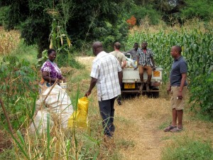 The AU family receiving mentoring from the Tupendane team