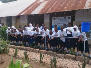 Group handwashing at Temeke