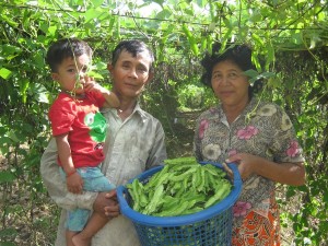 HPH and his family in their garden
